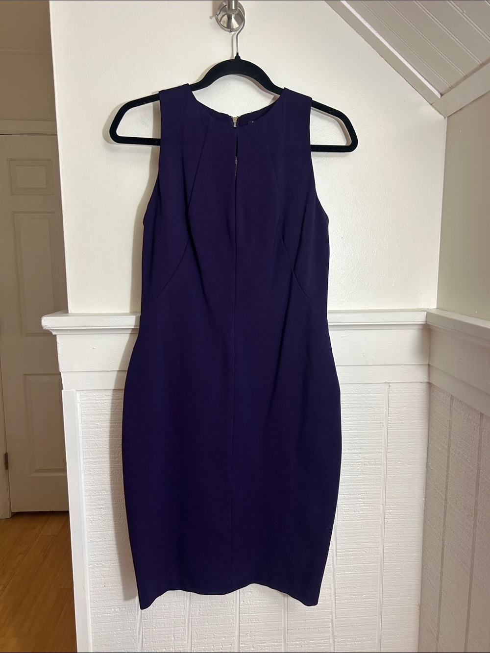 Lauren Ralph Lauren Eggplant Purple Jersey Sheath Dress size 4